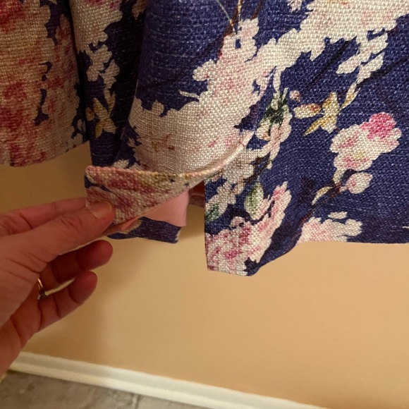 LAST CHANCE | J. Peterman Purple & Pink Woven Cotton Tweed Cherry Blossom Jacket - Picture 6 of 8